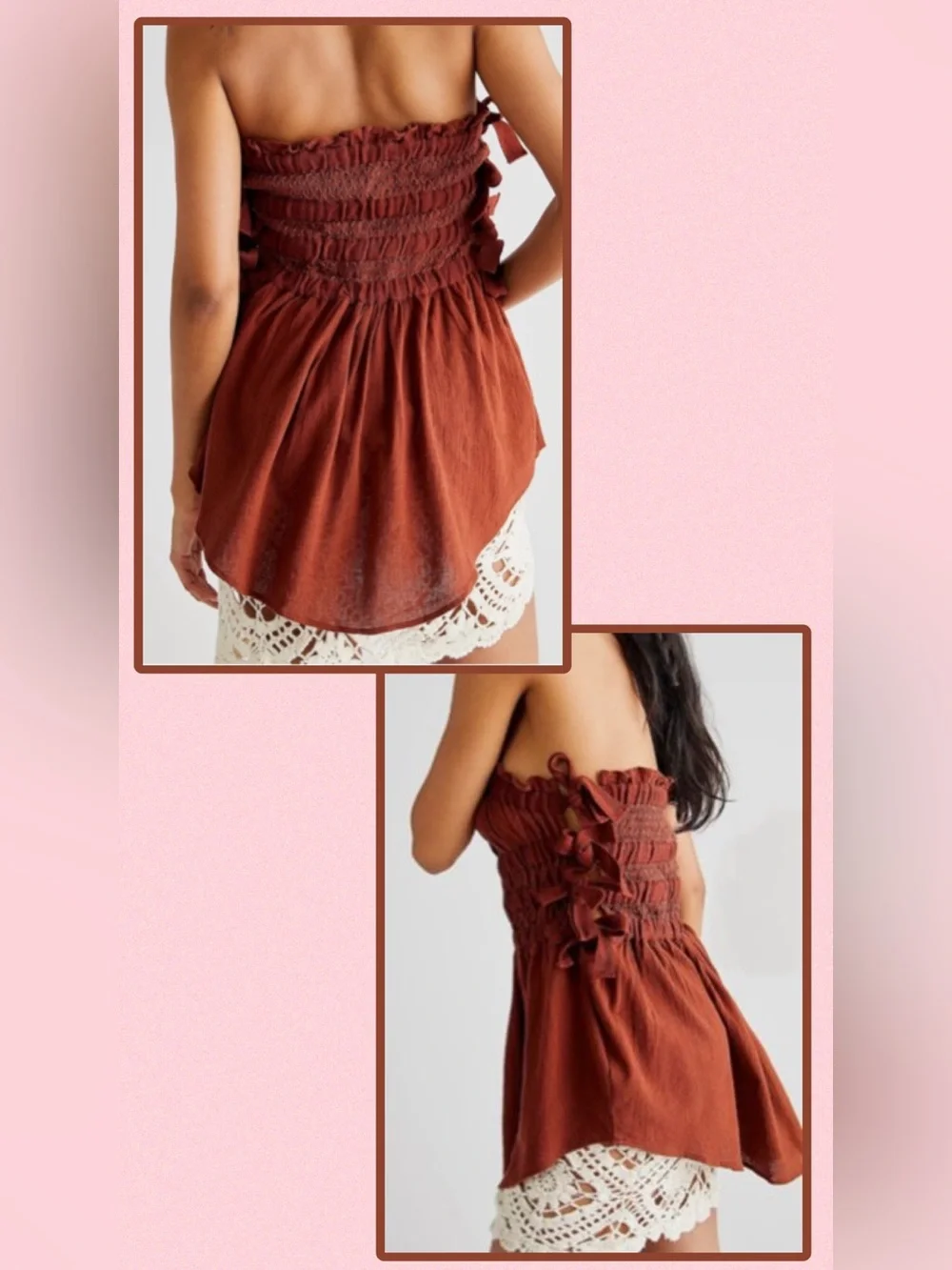 Free People x Jens Pirate Booty Fleetwood Gauzy Tunic Large Brown
